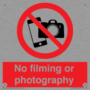No filming or photography